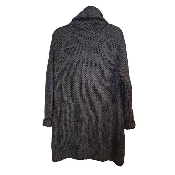 Max Studio heavy black knitted cardigan.  Size L. - Picture 2 of 4